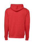 Bella+Canvas 3719 Unisex Sponge Fleece Pullover Hoodie - Heather Red - back