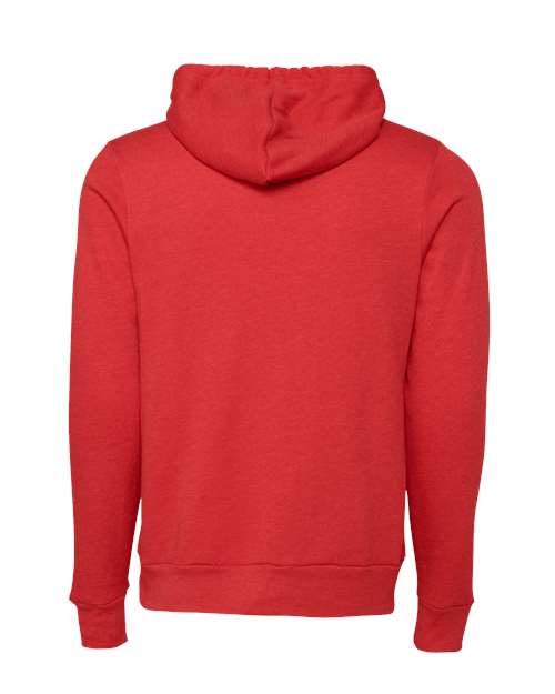 Bella+Canvas 3719 Unisex Sponge Fleece Pullover Hoodie - Heather Red - back