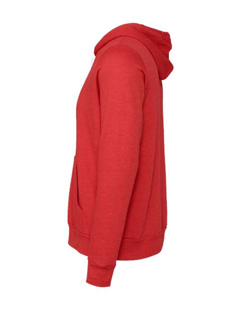 Bella+Canvas 3719 Unisex Sponge Fleece Pullover Hoodie - Heather Red - side