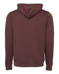 Bella+Canvas 3719 Unisex Sponge Fleece Pullover Hoodie - Heather Maroon - back