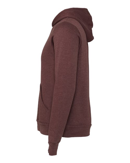 Bella+Canvas 3719 Unisex Sponge Fleece Pullover Hoodie - Heather Maroon - side