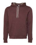 Bella+Canvas 3719 Unisex Sponge Fleece Pullover Hoodie - Heather Maroon - flat front
