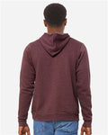 Bella+Canvas 3719 Unisex Sponge Fleece Pullover Hoodie - Heather Maroon - model back