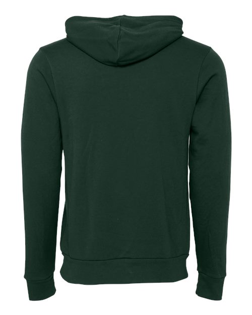 Bella+Canvas 3719 Unisex Sponge Fleece Pullover Hoodie - Forest - back