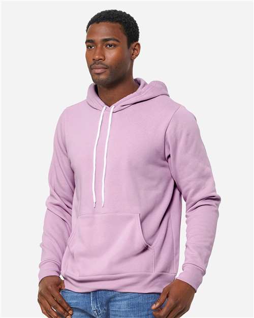 Bella+Canvas 3719 Unisex Sponge Fleece Pullover Hoodie - Lilac - model side