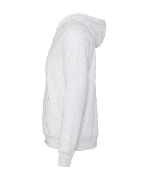 Bella + Canvas 3739 Sponge Fleece Full-Zip Hoodie Sweatshirt - Ash - side