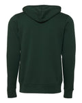 Bella + Canvas 3739 Sponge Fleece Full-Zip Hoodie Sweatshirt - Forest - back