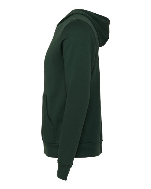Bella + Canvas 3739 Sponge Fleece Full-Zip Hoodie Sweatshirt - Forest - side