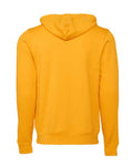 Bella + Canvas 3739 Sponge Fleece Full-Zip Hoodie Sweatshirt - Gold - back