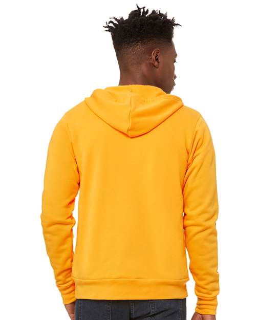 Bella + Canvas 3739 Sponge Fleece Full-Zip Hoodie Sweatshirt - Gold - model back