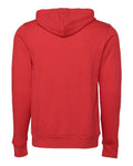 Bella + Canvas 3739 Sponge Fleece Full-Zip Hoodie Sweatshirt - Heather Red - back
