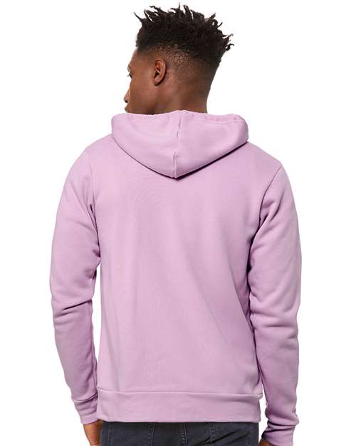 Bella + Canvas 3739 Sponge Fleece Full-Zip Hoodie Sweatshirt - Lilac - model back