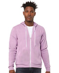 Bella + Canvas 3739 Sponge Fleece Full-Zip Hoodie Sweatshirt - Lilac - model front