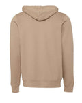 Bella + Canvas 3739 Sponge Fleece Full-Zip Hoodie Sweatshirt - Tan - back