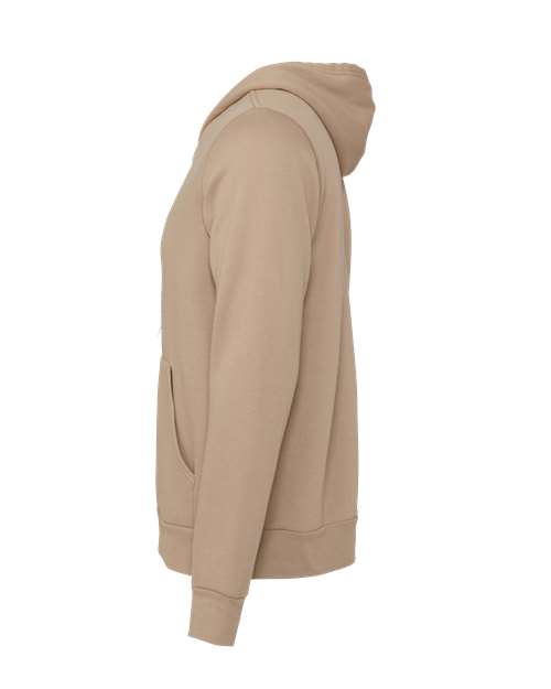 Bella + Canvas 3739 Sponge Fleece Full-Zip Hoodie Sweatshirt - Tan - side