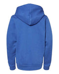 BELLA + CANVAS 3739Y Youth Sponge Fleece Full-Zip Hoodie Sweatshirt - Heather True Royal - back