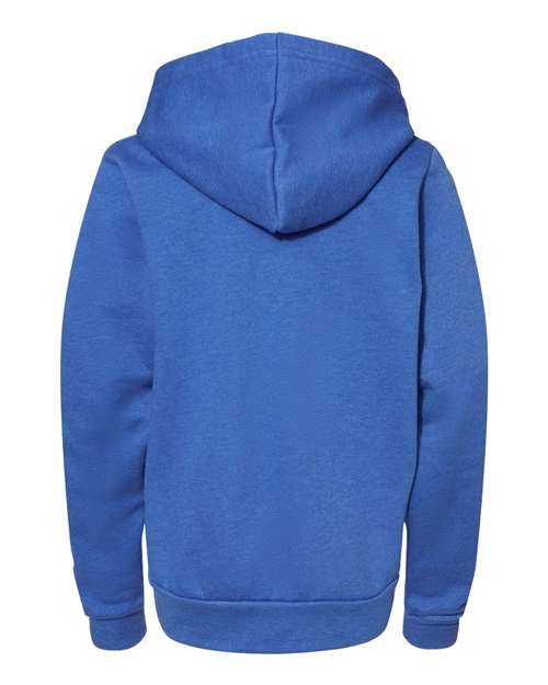 BELLA + CANVAS 3739Y Youth Sponge Fleece Full-Zip Hoodie Sweatshirt - Heather True Royal - back