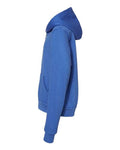 BELLA + CANVAS 3739Y Youth Sponge Fleece Full-Zip Hoodie Sweatshirt - Heather True Royal - side
