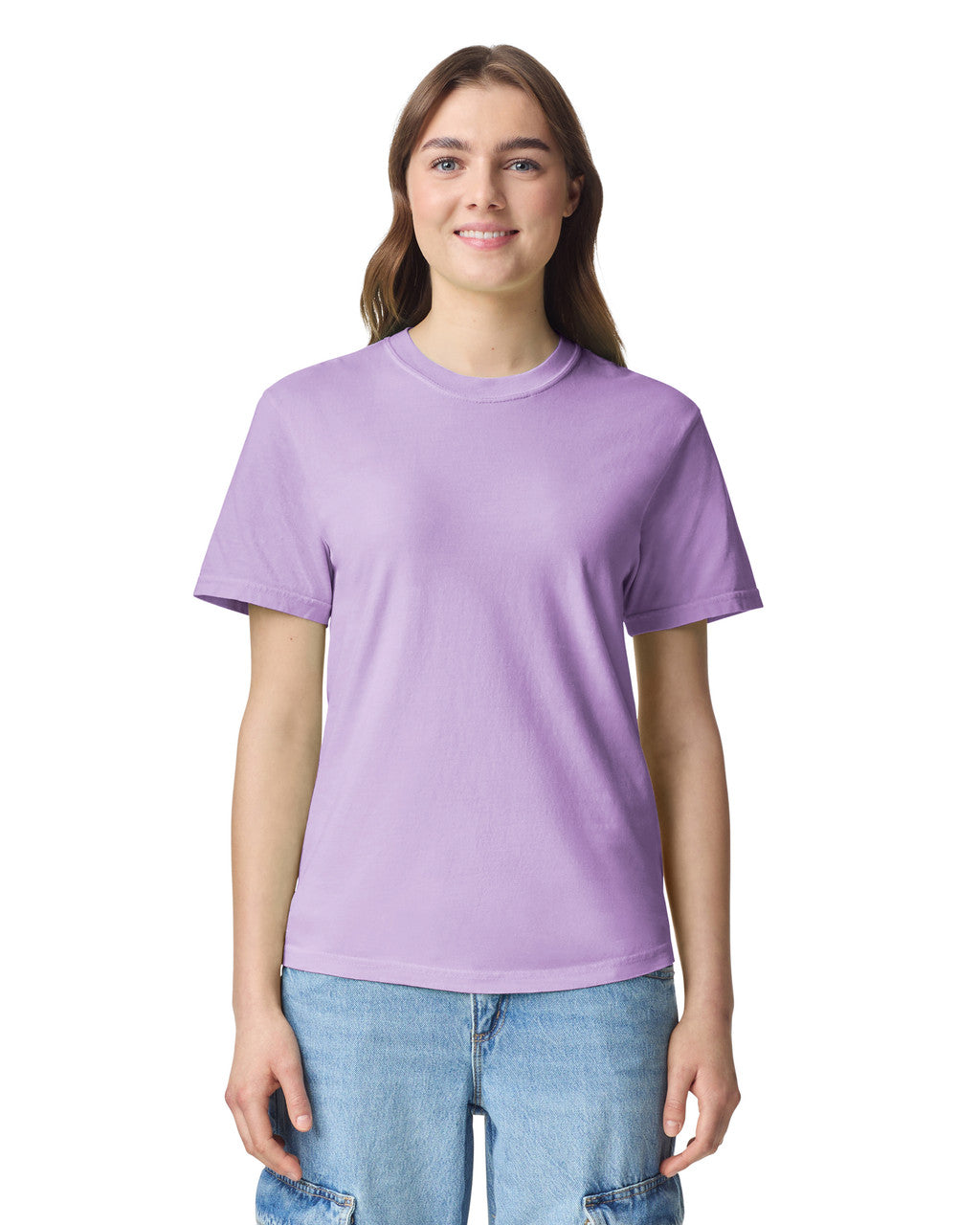 Comfort Colors C1717 Garment-Dyed Heavyweight T-Shirt - Orchid - model front