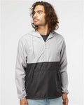 Independent Trading Co. EXP54LWP Unisex Lightweight Quarter-Zip Windbreaker Pullover Jacket - Smoke/ Graphite - model front