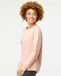 Independent Trading Co. PRM2000 Women's California Wave Wash Crewneck Sweatshirt - Blush - model side