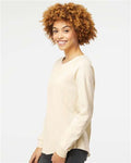 Independent Trading Co. PRM2000 Women's California Wave Wash Crewneck Sweatshirt - Bone - model side