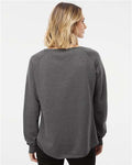 Independent Trading Co. PRM2000 Women's California Wave Wash Crewneck Sweatshirt - Shadow - model back