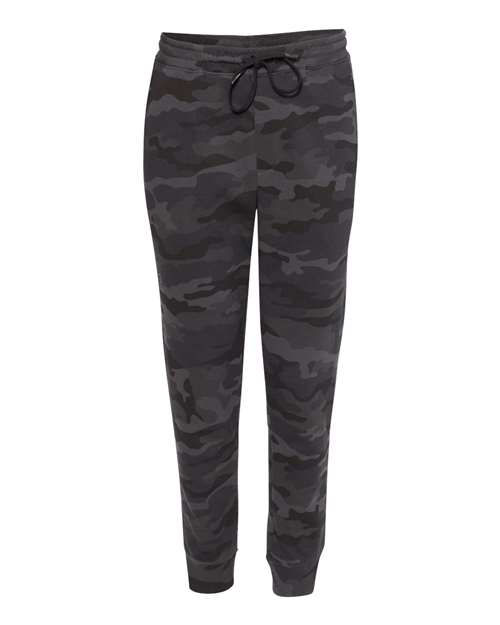 Independent Trading Co. IND20PNT Midweight Fleece Sweatpants - Black Camo - flat front
