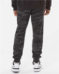 Independent Trading Co. IND20PNT Midweight Fleece Sweatpants - Black Camo - model back