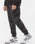 Independent Trading Co. IND20PNT Midweight Fleece Sweatpants - Black Camo - model side