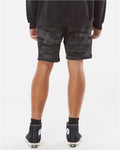 Independent Trading Co. IND20SRT Men's Midweight Fleece Shorts - Black Camo - model back