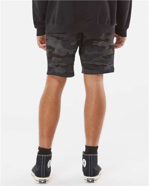 Independent Trading Co. IND20SRT Men's Midweight Fleece Shorts - Black Camo - model back