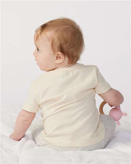 Rabbit Skins 3322 Infant Fine Jersey Tee - Natural - model back