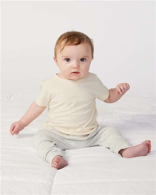 Rabbit Skins 3322 Infant Fine Jersey Tee - Natural - model front