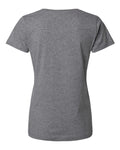 LAT 3507 Women's Fine Jersey V-Neck Tee - Granite Heather - back
