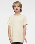 LAT 6101 Youth Fine Jersey Tee - Natural - model front