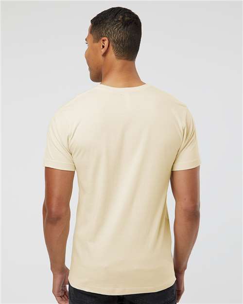 LAT 6901 Unisex Fine Jersey Tee - Natural - model back