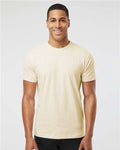 LAT 6901 Unisex Fine Jersey Tee - Natural - model front