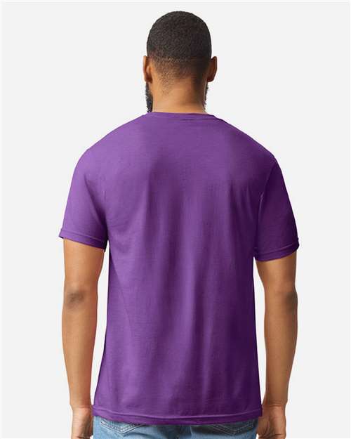 Gildan 64000CVC Unisex Softstyle CVC T-Shirt - Amethyst - model back
