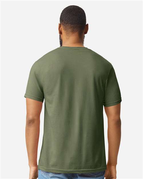 Gildan 64000CVC Unisex Softstyle CVC T-Shirt - Cactus - model back