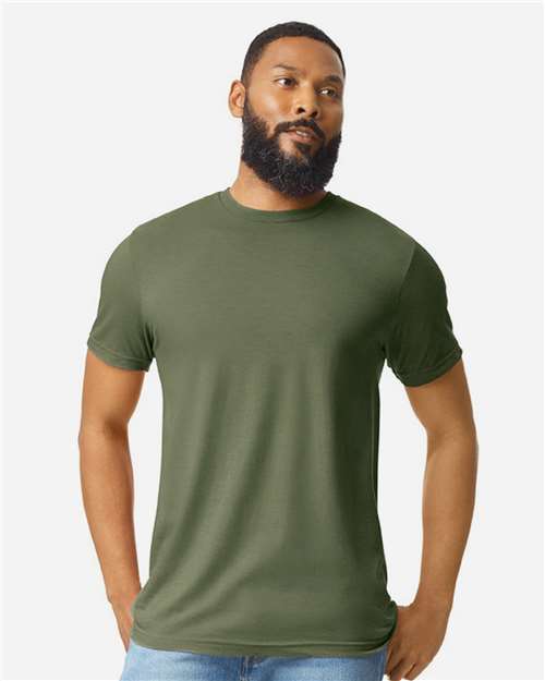 Gildan 64000CVC Unisex Softstyle CVC T-Shirt - Cactus - model front