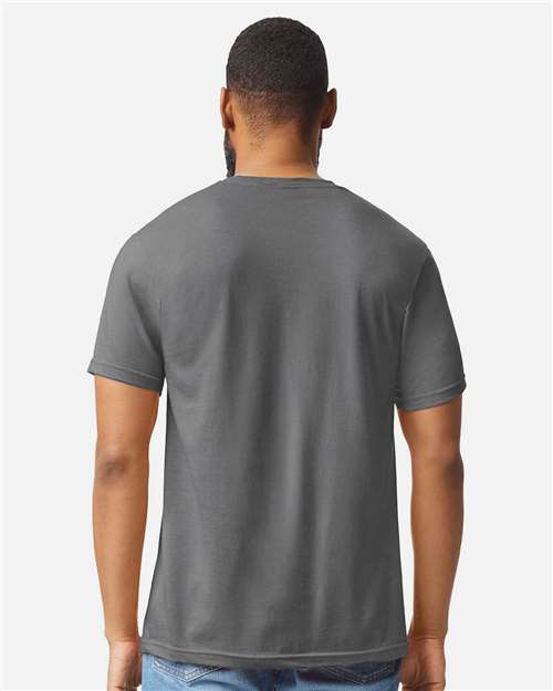 Gildan 64000CVC Unisex Softstyle CVC T-Shirt - Gunmetal - model back