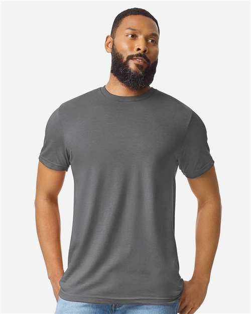 Gildan 64000CVC Unisex Softstyle CVC T-Shirt - Gunmetal - model front