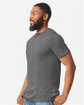 Gildan 64000CVC Unisex Softstyle CVC T-Shirt - Gunmetal - model side