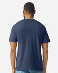 Gildan 64000CVC Unisex Softstyle CVC T-Shirt - Navy Mist - model back