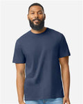 Gildan 64000CVC Unisex Softstyle CVC T-Shirt - Navy Mist - model front