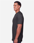 Gildan 64000CVC Unisex Softstyle CVC T-Shirt - Pitch Black Mist - model side