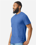 Gildan 64000CVC Unisex Softstyle CVC T-Shirt - Royal Mist - model side