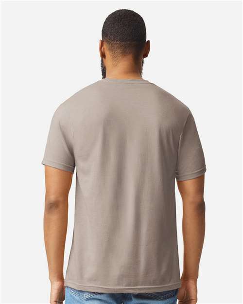 Gildan 64000CVC Unisex Softstyle CVC T-Shirt - Slate - model back