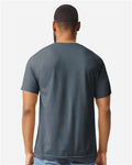 Gildan 64000CVC Unisex Softstyle CVC T-Shirt - Steel Blue - model back